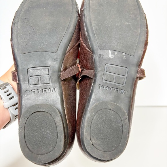 Tatami Birkenstock Brown Leather Mary Jane’s Flat Women's Shoes Size 37 6 - Picture 6 of 8